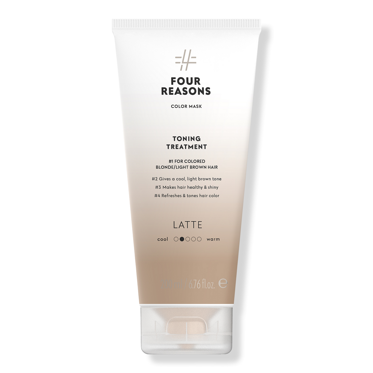 Four Reasons Color Mask Hair Toning Treatment, Latte, 6.8 oz