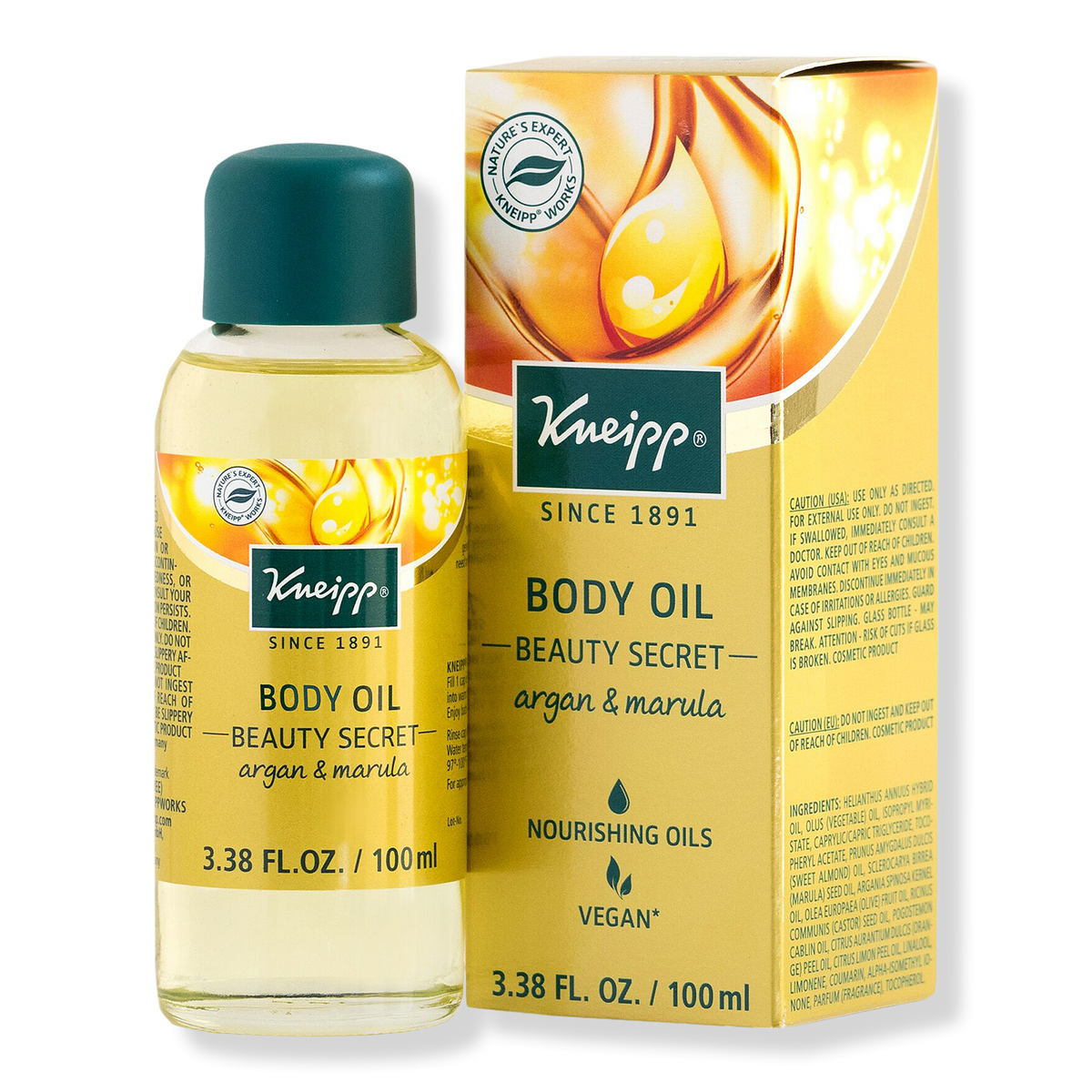 Kneipp Beauty Secret Argan & Marula Body Oil, 3.3 oz