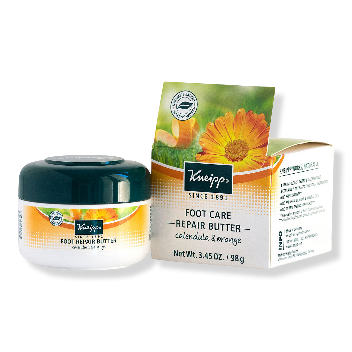 Kneipp Soothing Calendula & Orange Foot Repair Butter, 3.4 oz