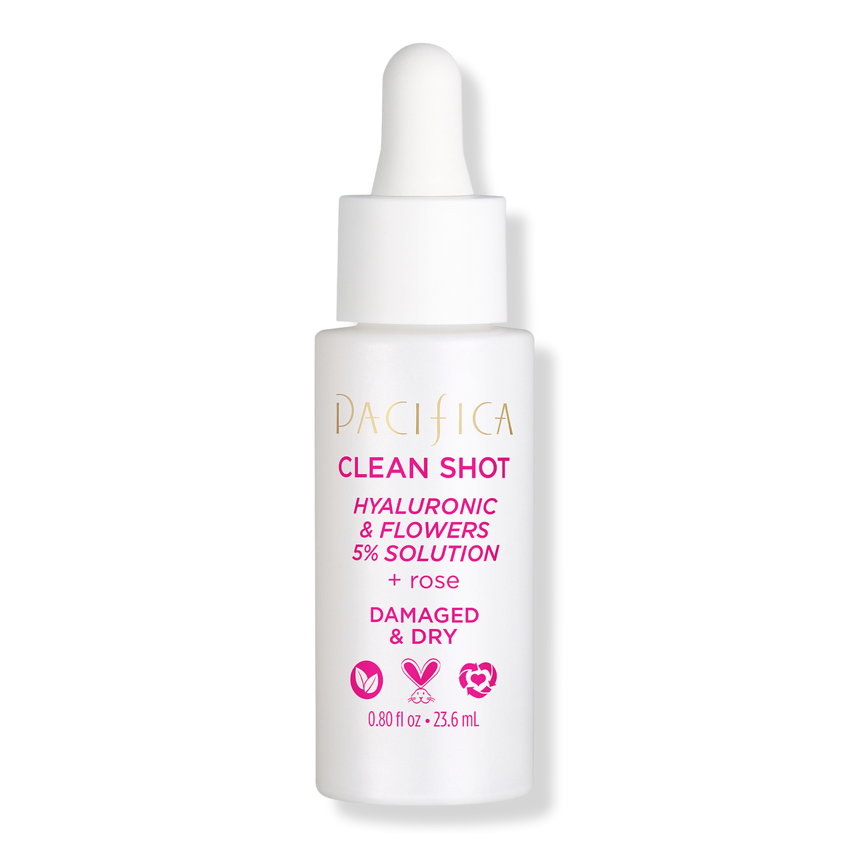 Pacifica Clean Shot Hyaluronic & Flowers 5% Solution Gesichtsserum, 0.8 oz