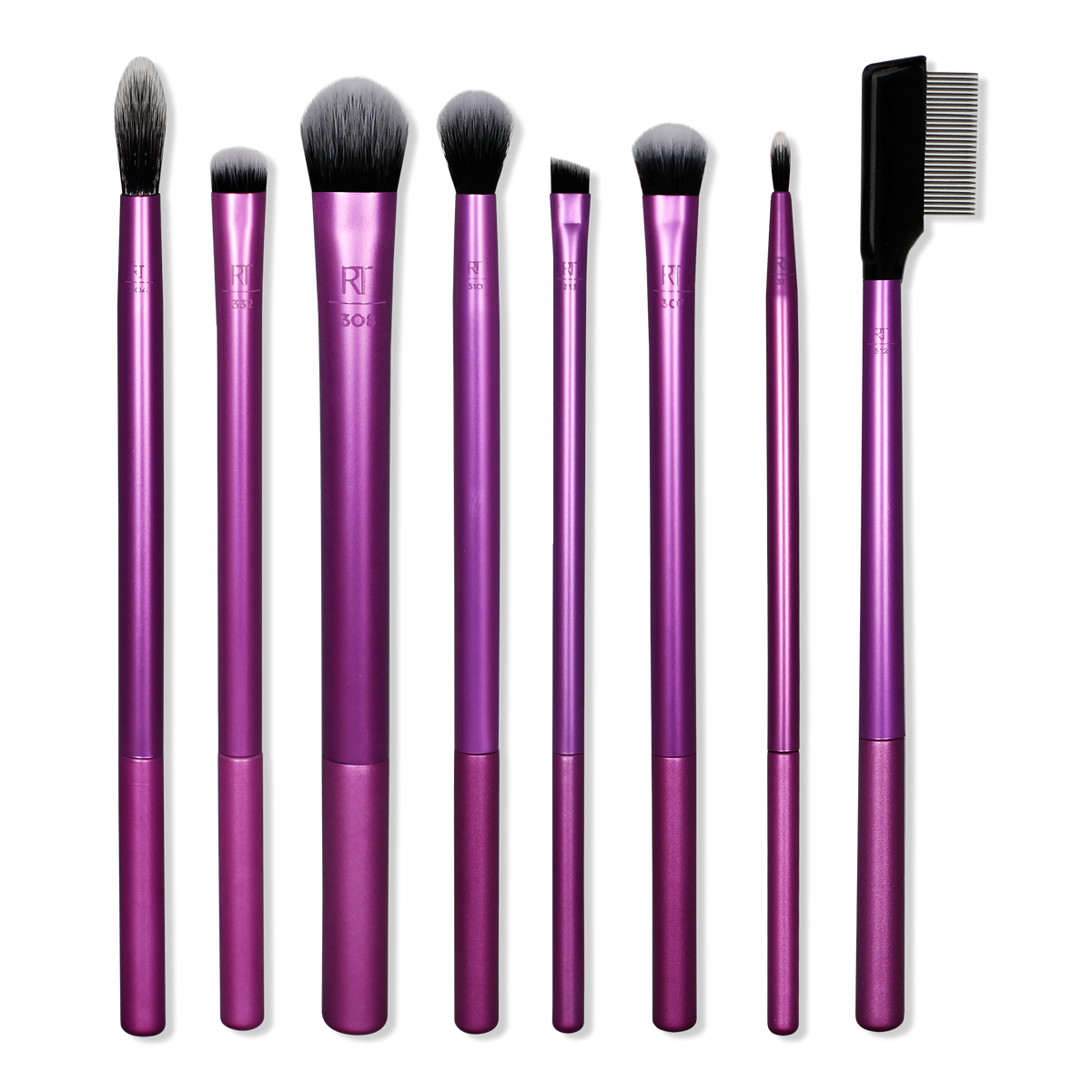 Real Techniques Everyday Eye Essentials Makeup Brush Set, 8 ea