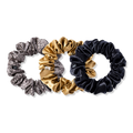 Slip Black, Leopard & Gold Large Scrunchies, 3 ea