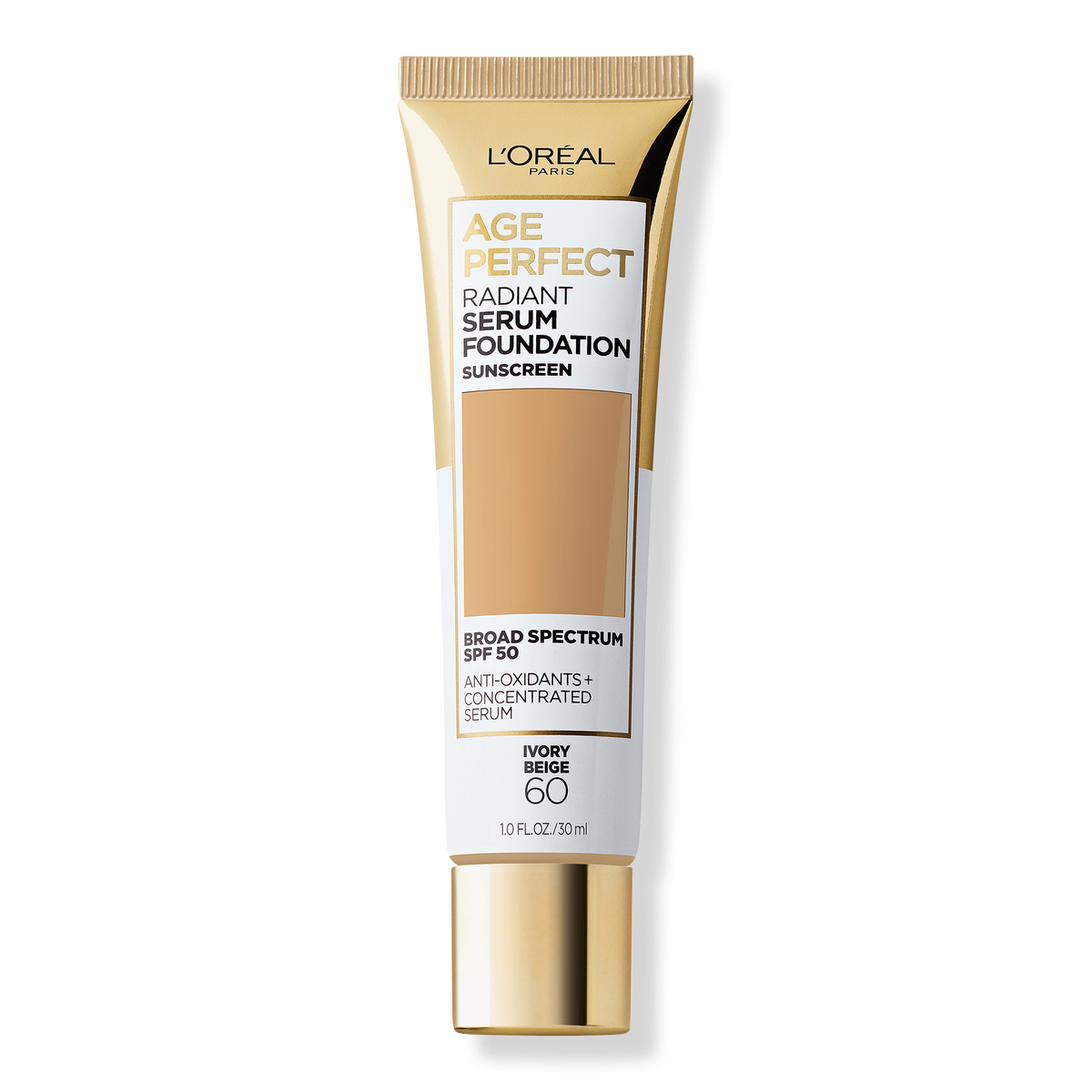 L'Oréal Age Perfect Radiant Serum Foundation, 60 Ivory Beige, 1 oz