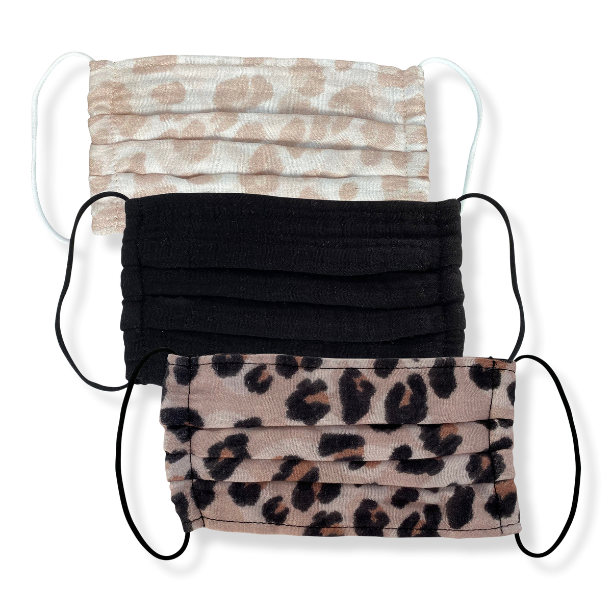 Kitsch Leopard 100% Cotton Face Mask Set
