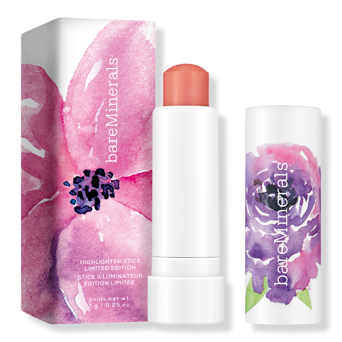 bareMinerals Floral Utopia Crystalline Glow Highlighter Stick, Orange Blossom, 0.25 oz
