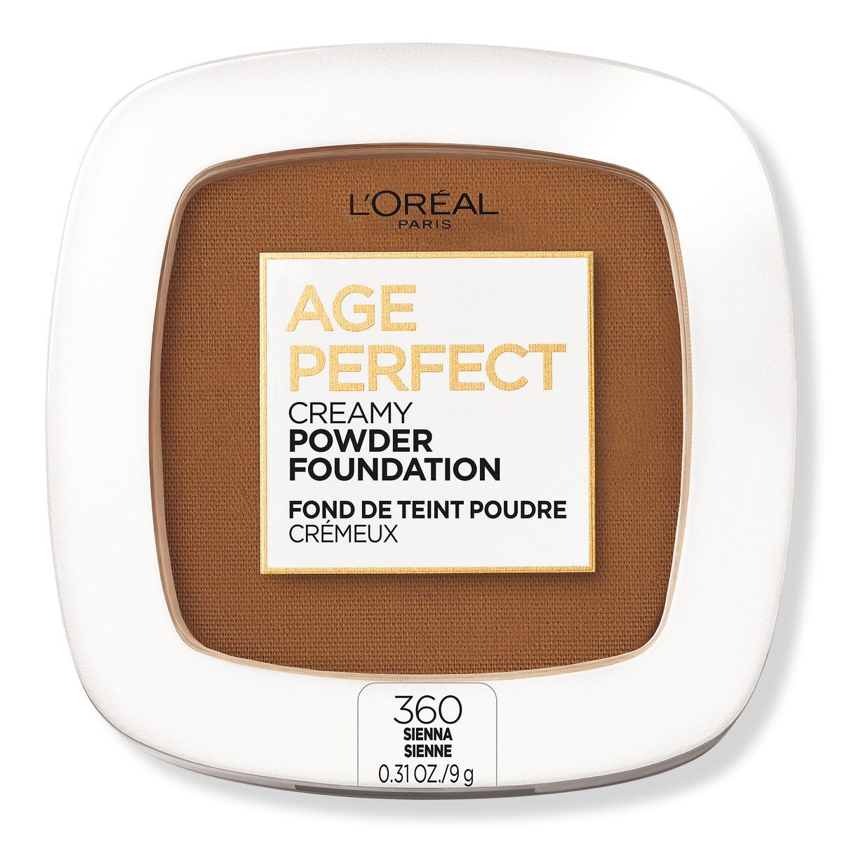 L'Oréal Age Perfect Creamy Powder Foundation Make-up, Sienna, 0.31 oz