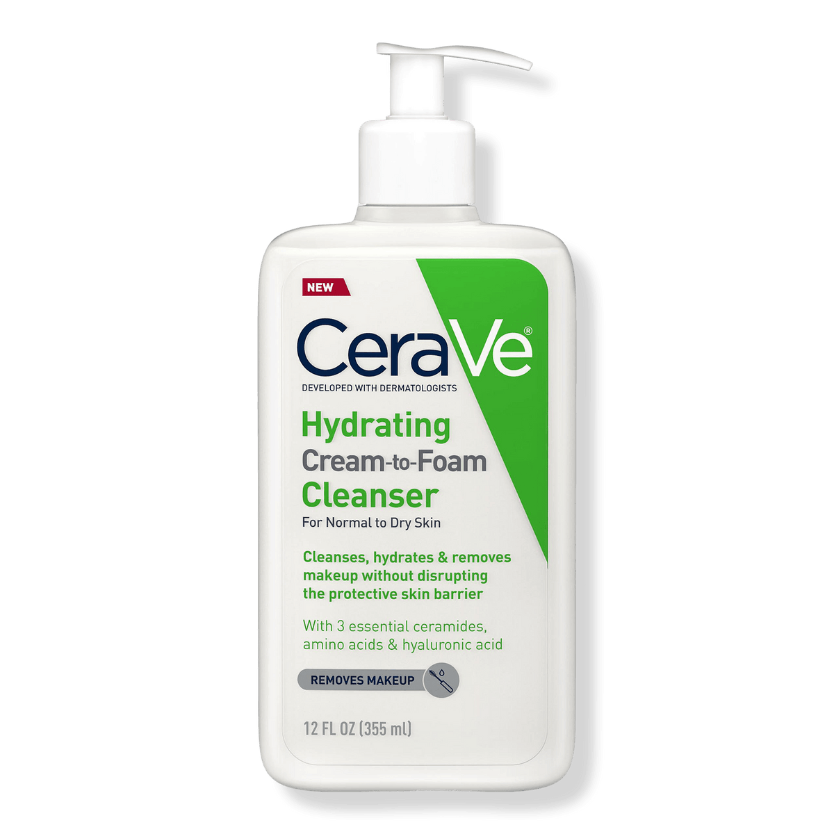CeraVe Hydrating Cream-to-Foam Cleanser, 12.0 oz - OTC Shoppe Express