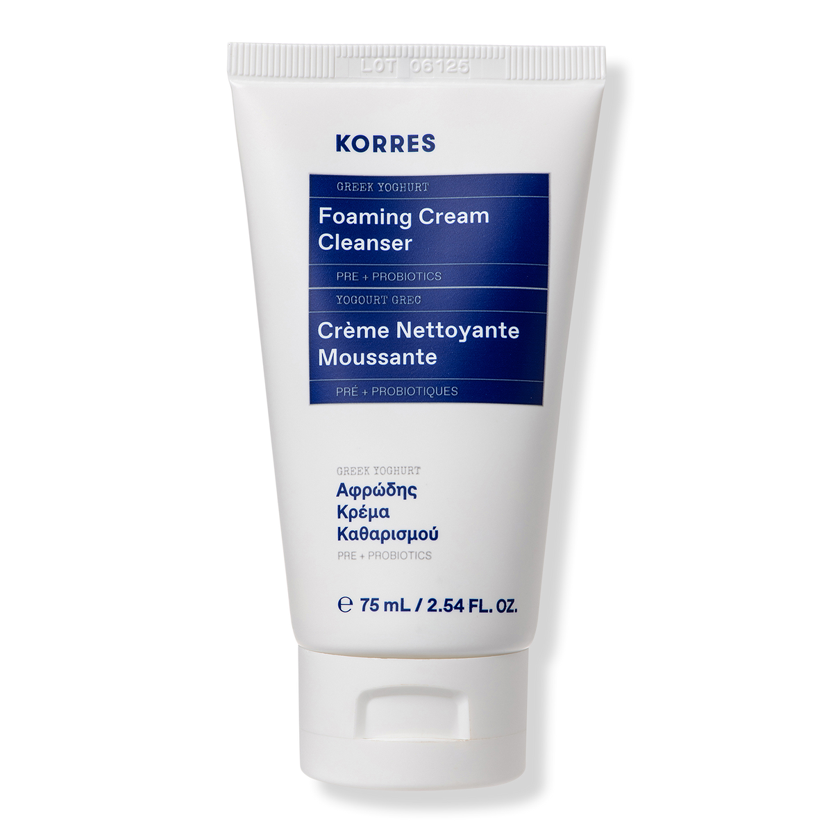 KORRES Travel Size Greek Yoghurt Foaming Cream Cleanser, 2.53 oz