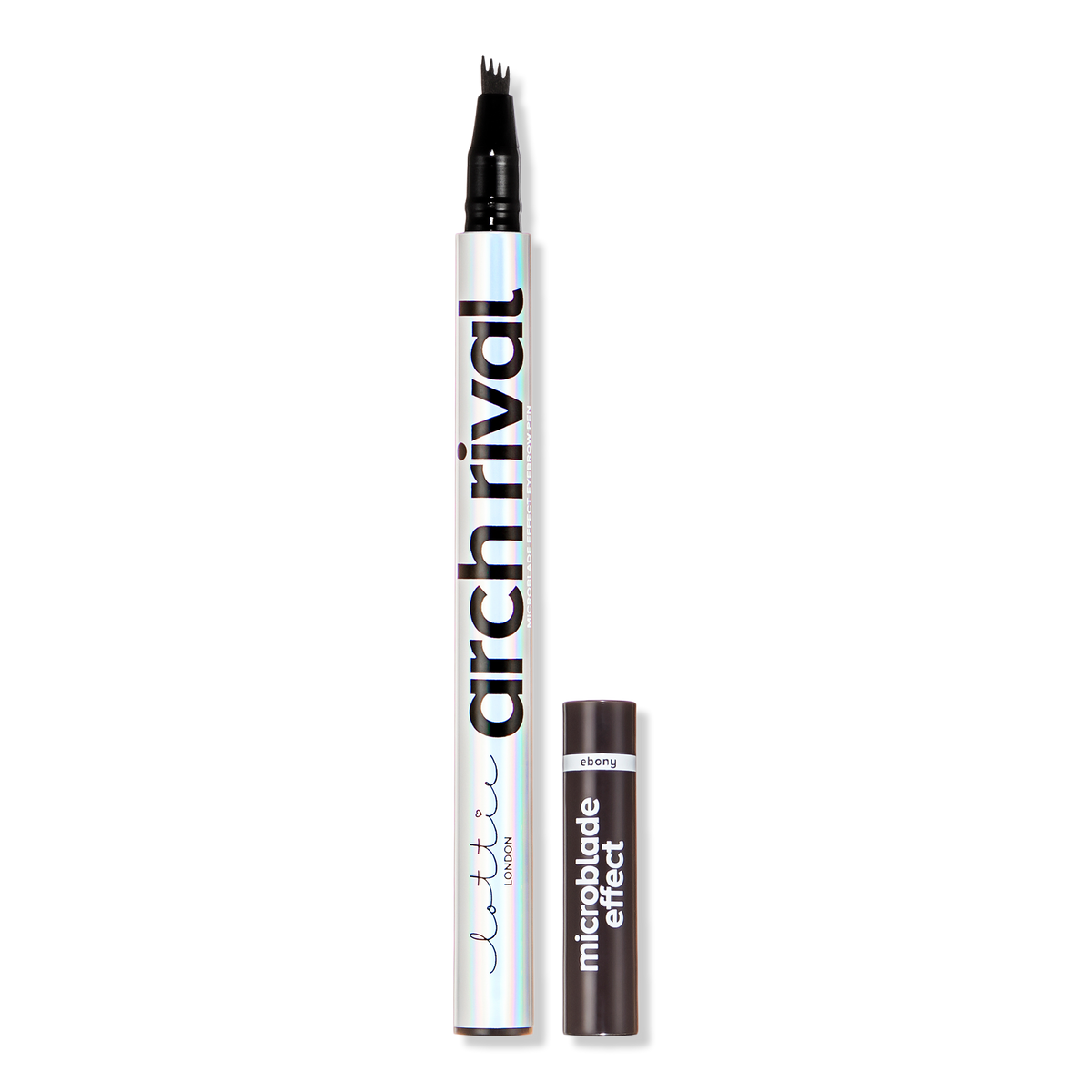 Lottie London Arch Rival Microblade Brow Pen, Ebony, 0.02 oz