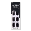 Kiss All Black imPRESS Color Press-On Manicure