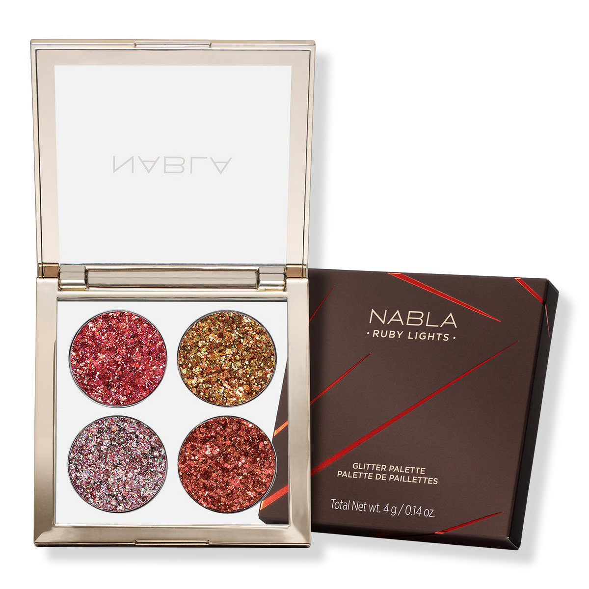 NABLA Ruby Lights Glitter Palette, 1 ea