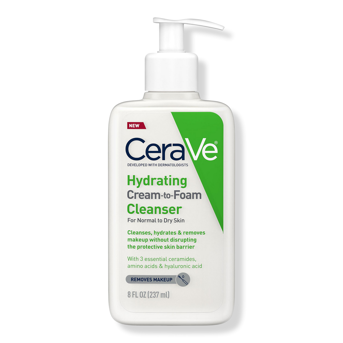 CeraVe Hydrating Cream-to-Foam Cleanser, 8.0 oz