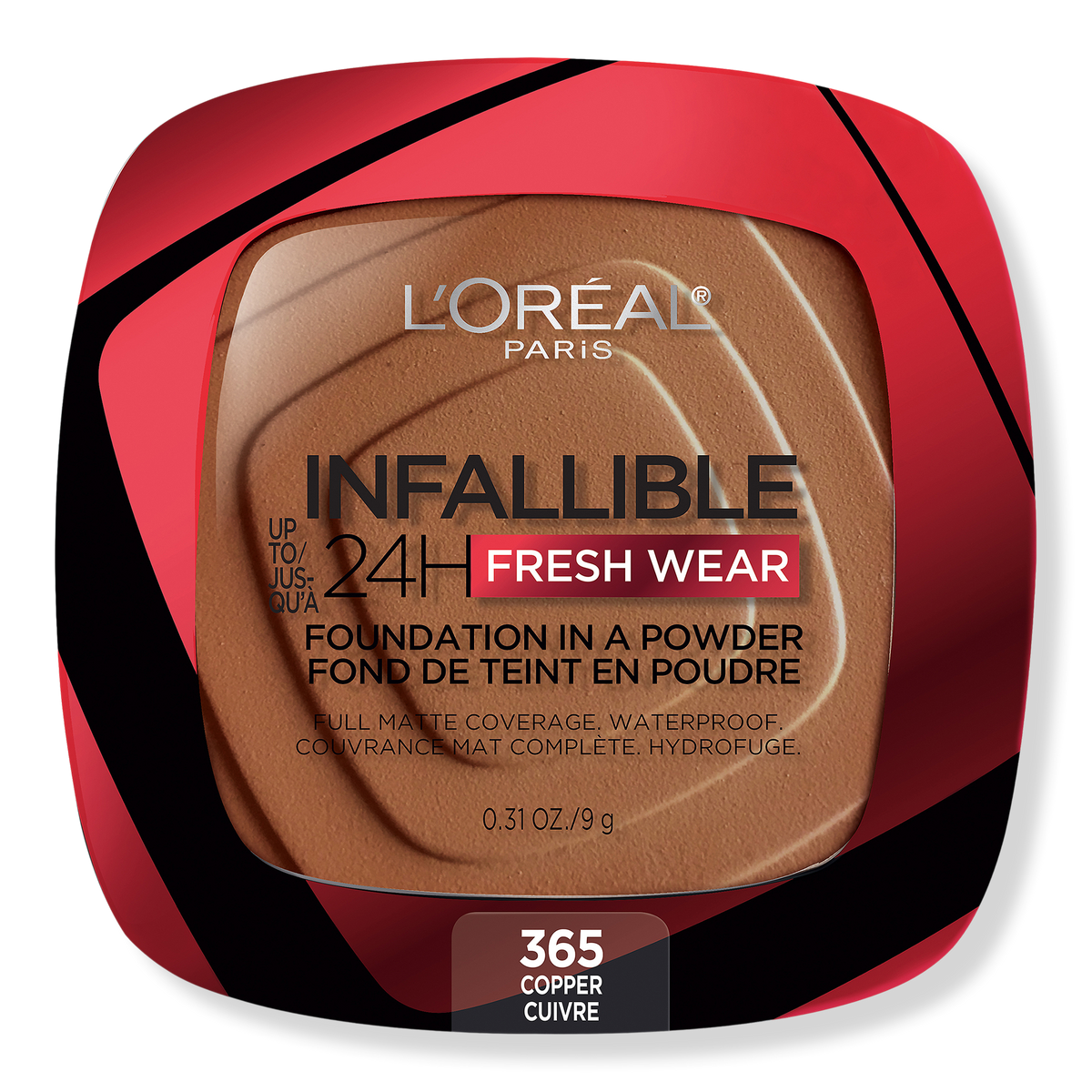 L'Oréal Infallible 24HR Fresh Wear Foundation In A Powder, 365 Copper, 0.31 oz