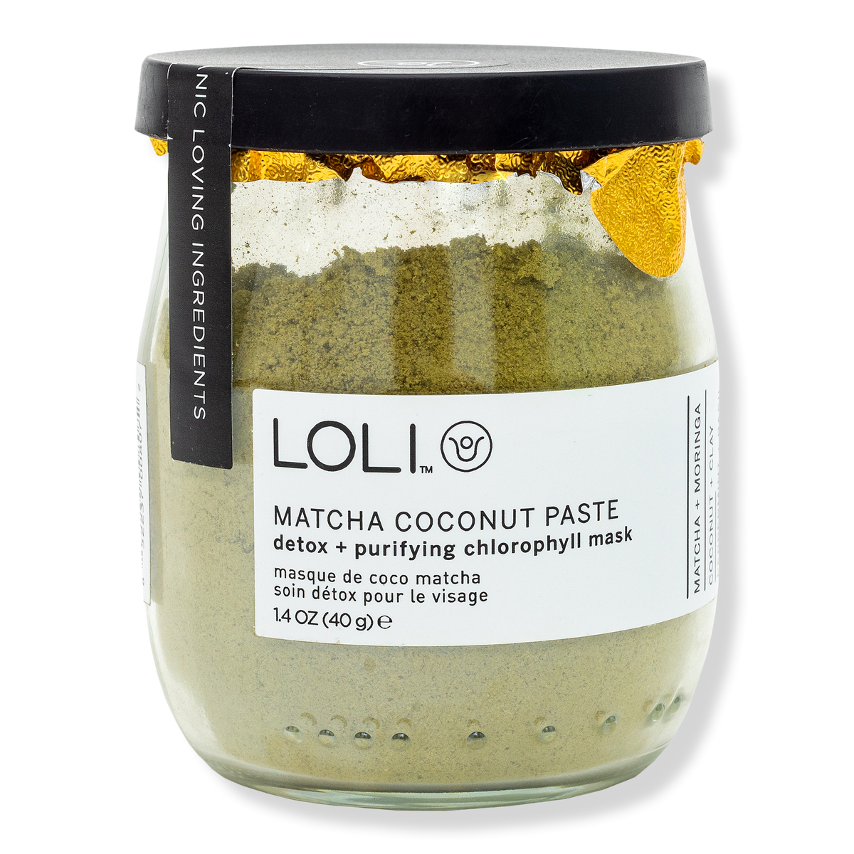 LOLI Beauty Matcha Coconut Paste Bio Detox + Purifying Chlorophyll Maske, 1.4 oz