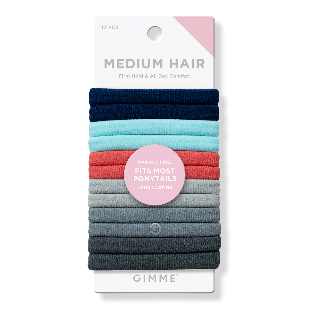 GIMME beauty Medium Hair Multi-Color Balance Bands, 12 ea