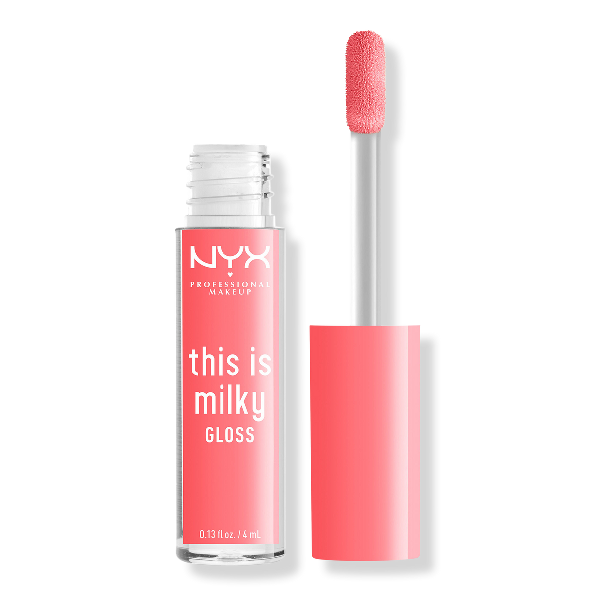 NYX Professional Makeup This Is Milky Gloss Hydrating Vegan Lip Gloss, Moo-dy Peach