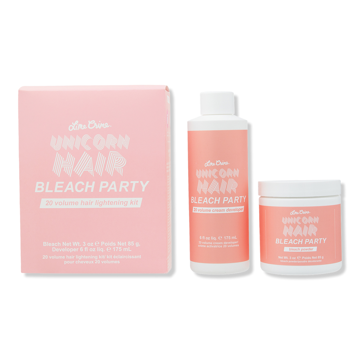 Lime Crime Unicorn Hair Bleach Party 20 Volume Hair Lightening Kit, 1 ea