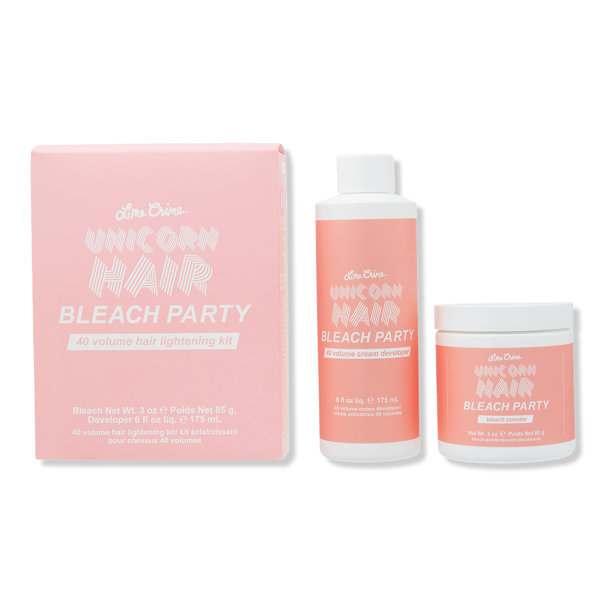 Lime Crime Unicorn Hair Bleach Party 40 Volume Hair Lightening Kit, 1 ea
