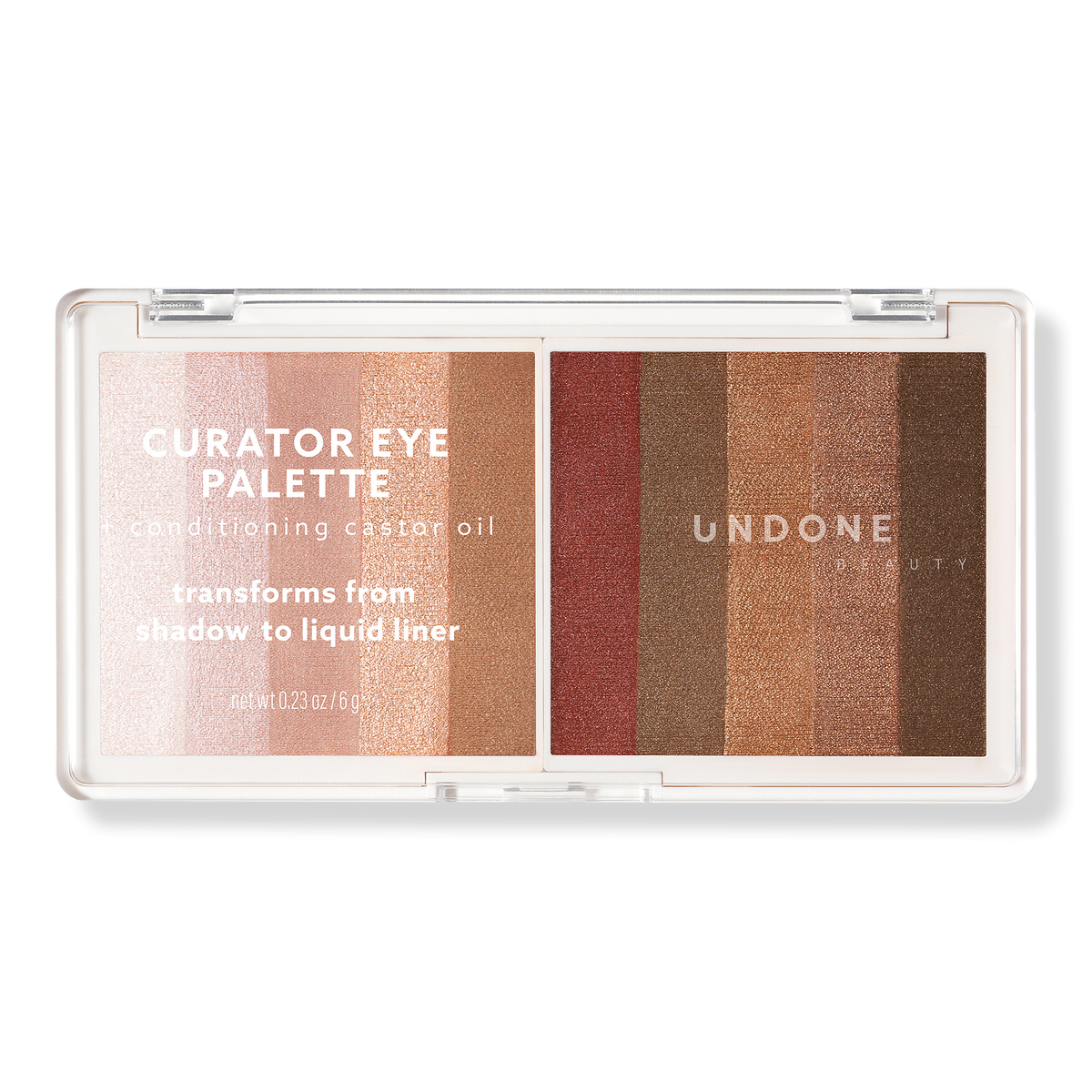 Undone Beauty Curator Wet to Dry Eye Palette, Bare, .23 oz