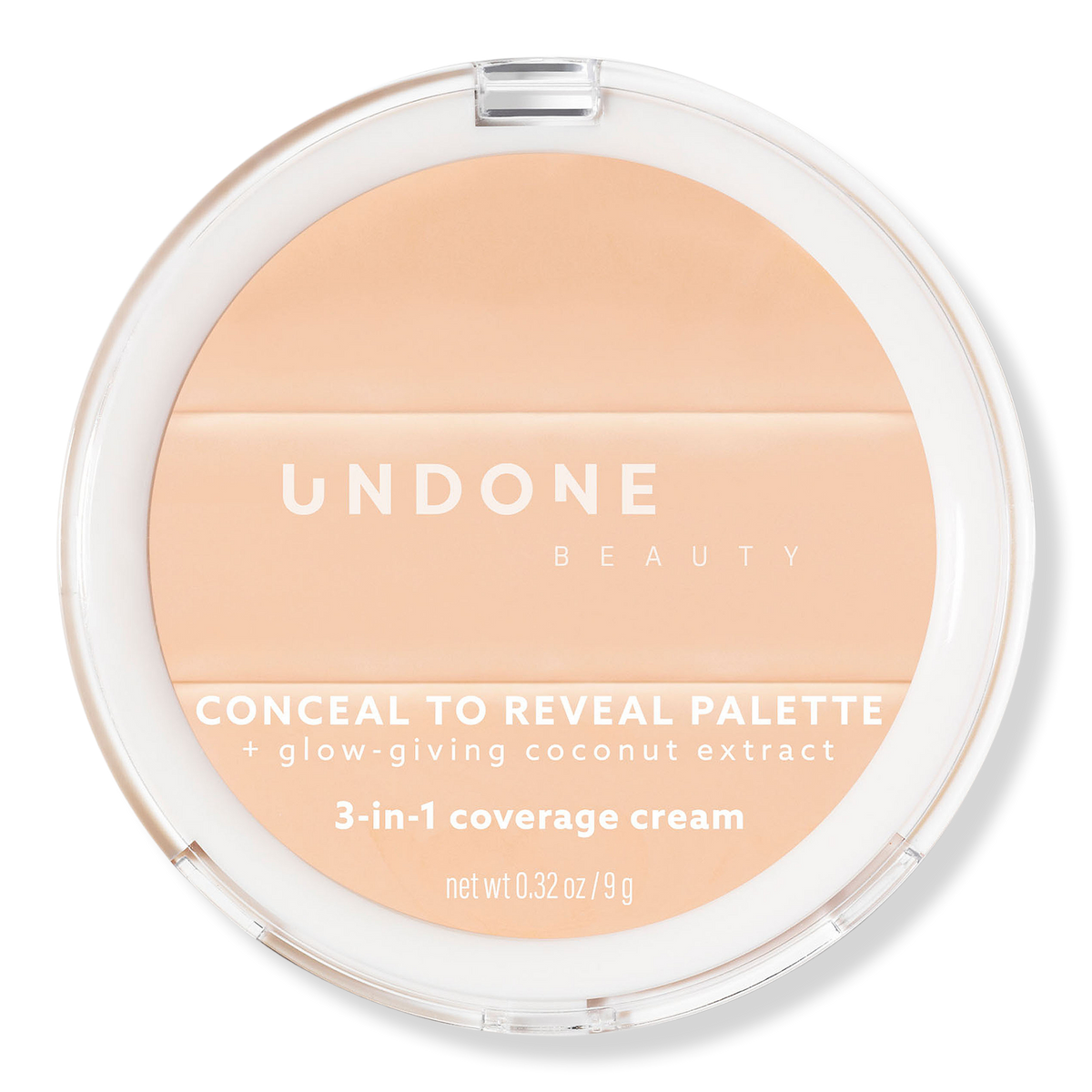 Undone Beauty Conceal To Reveal 3-in-1 Coverage Palette, Porcelain Light, 0.32 oz