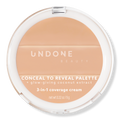 Undone Beauty Conceal To Reveal 3-in-1 Coverage Palette, Buttercream Medium Light, 0.32 oz