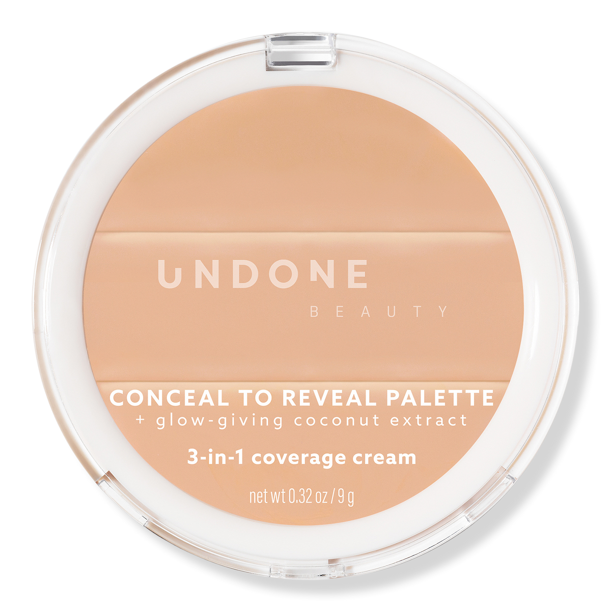 Undone Beauty Conceal To Reveal 3-in-1 Coverage Palette, Buttercream Medium Light, 0.32 oz