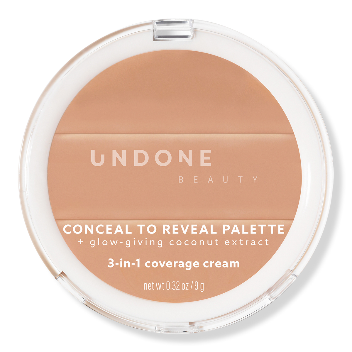Undone Beauty Conceal To Reveal 3-in-1 Coverage Palette, Latte Medium, 0.32 oz