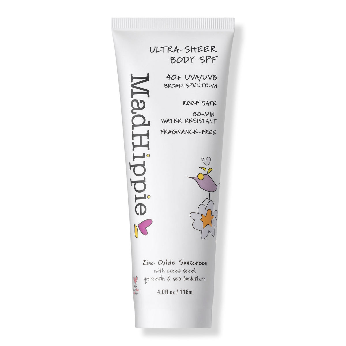 Mad Hippie Ultra Sheer Body Sonnencreme, SPF 40+, 4 oz