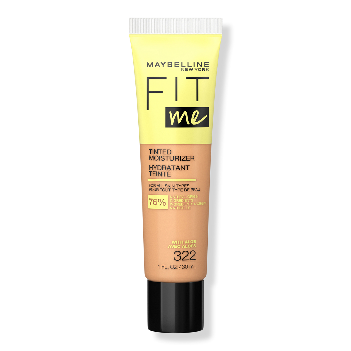 Maybelline Fit Me Getönte Feuchtigkeitscreme, 322, 1 oz