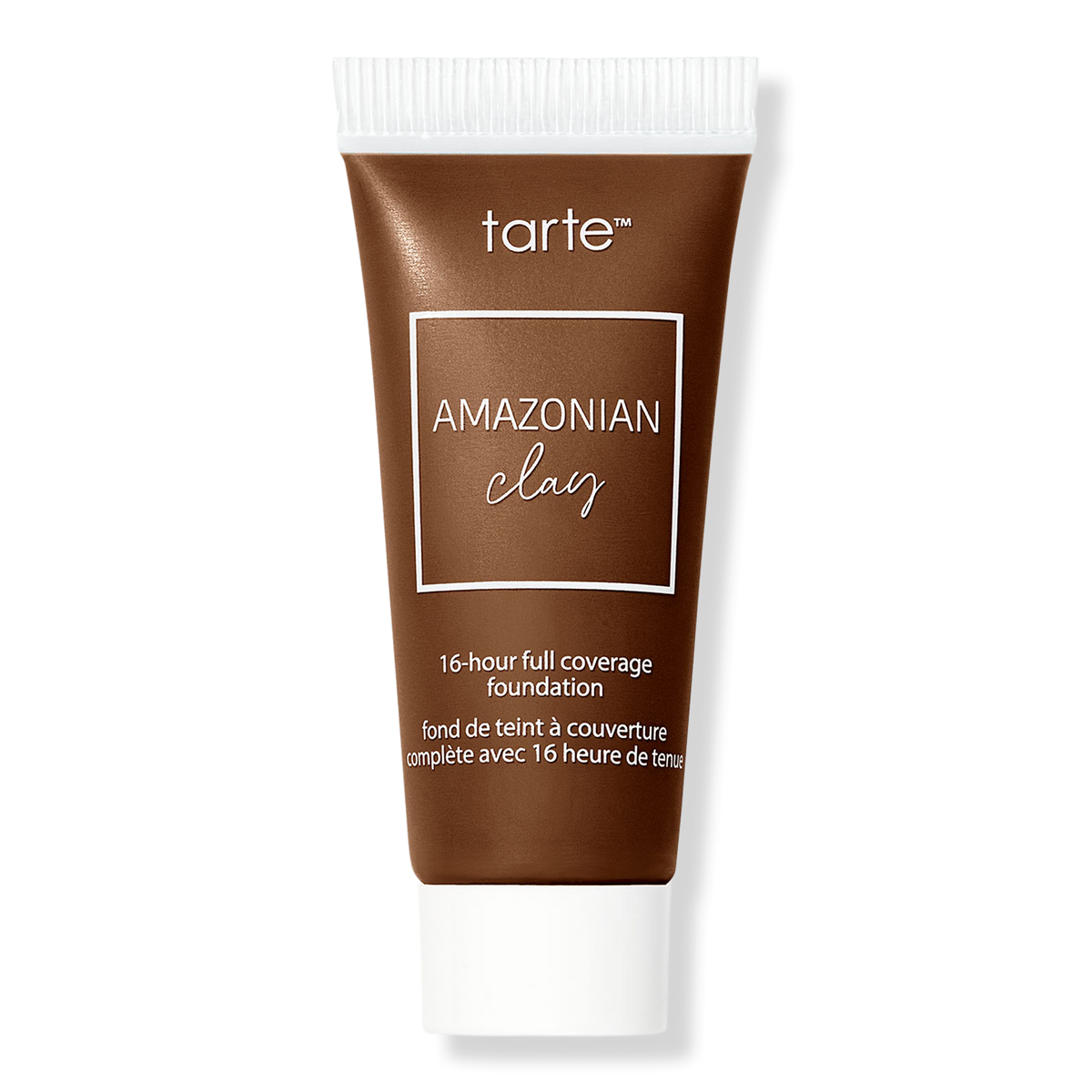 Tarte Travel Size Amazonian Clay 16-Hour Full Coverage Foundation, 57N Rich Neutral, 0.5 oz