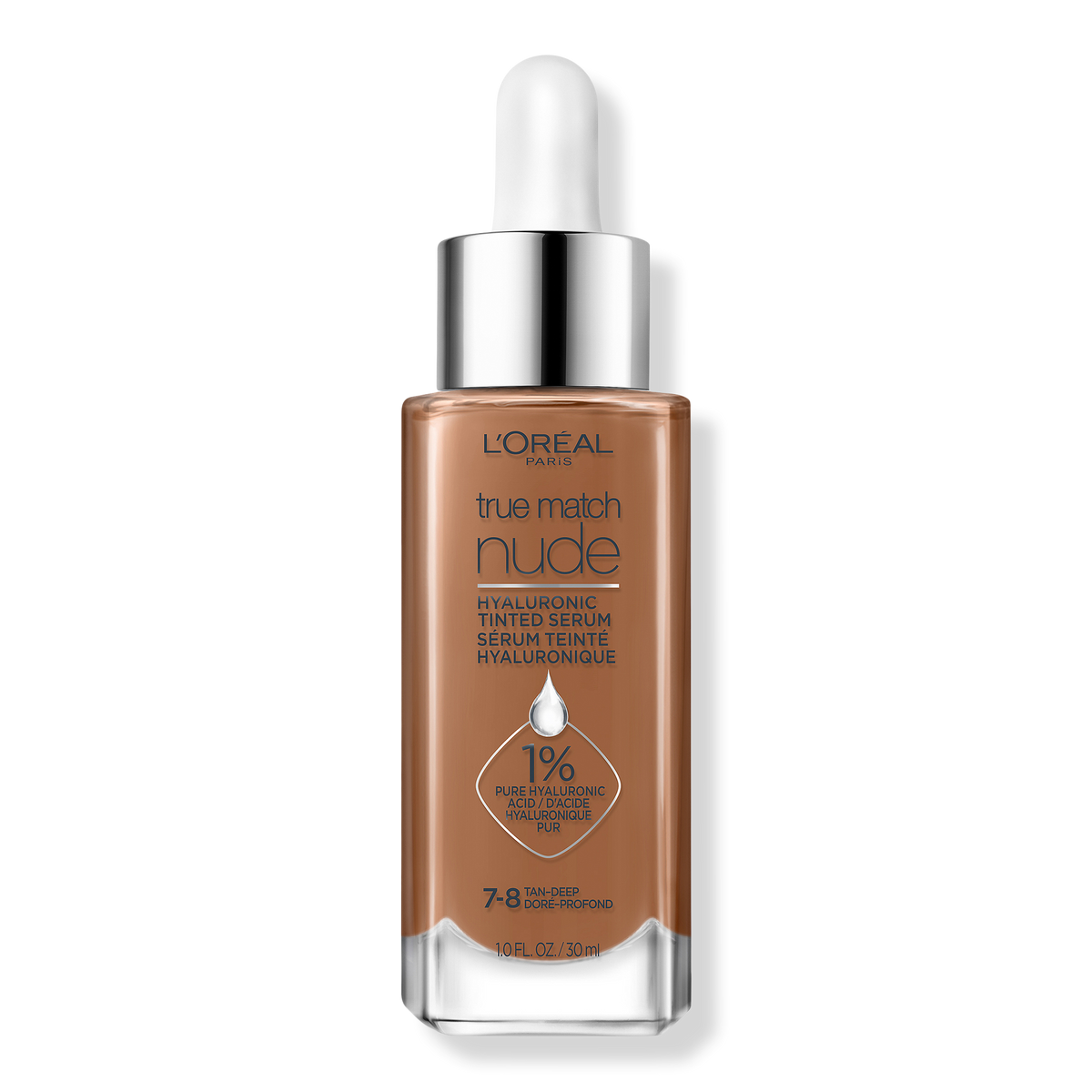 L'Oréal True Match Nude Hyaluronic Tinted Serum, 7-8 Tan-Deep, 1 oz