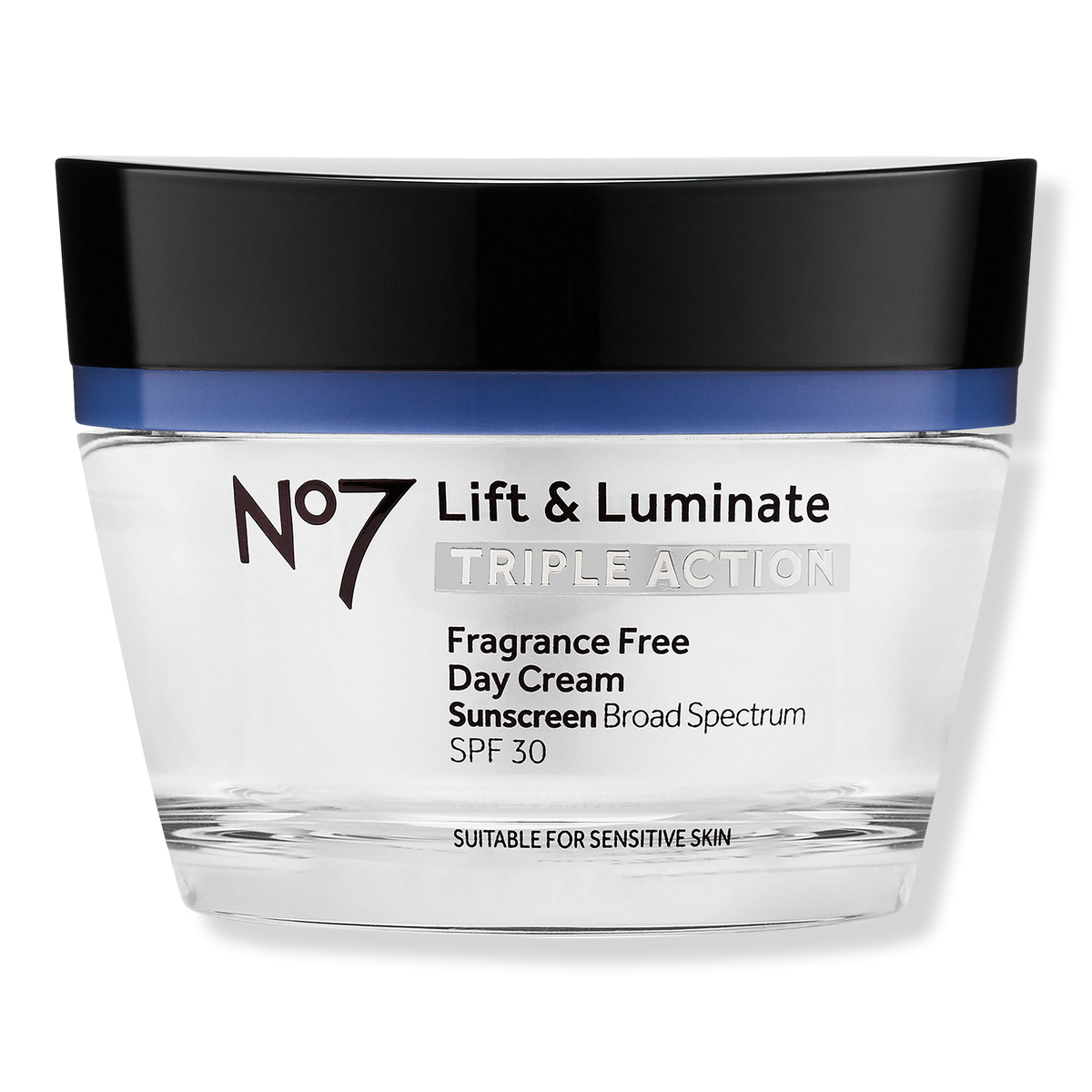 No7 Lift & Luminate Triple Action Parfümfreie Tagescreme, SPF 30, 1.6 oz