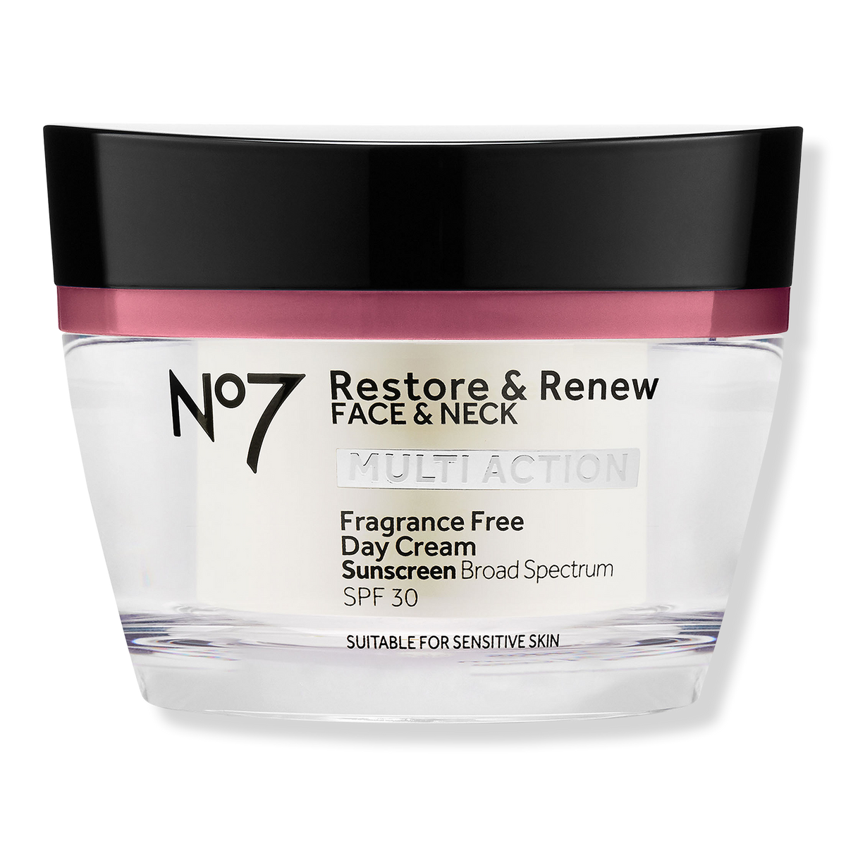 No7 Restore & Renew Face & Neck Multi Action Fragrance Free Day Cream, SPF 30, 1.6 oz