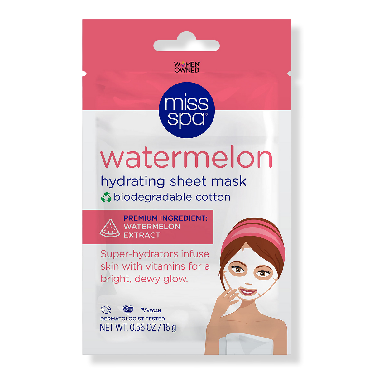 Miss Spa Watermelon Hydrating Sheet Mask, 1 ea
