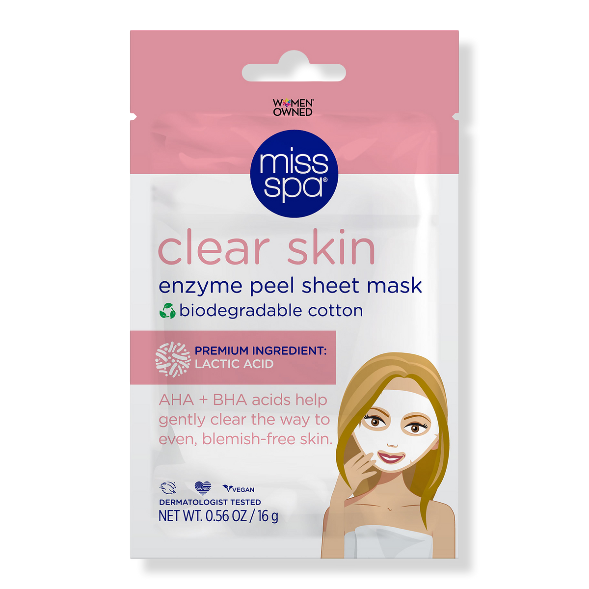 Miss Spa Clear Skin Enzyme Peel Sheet Mask, 1 ea