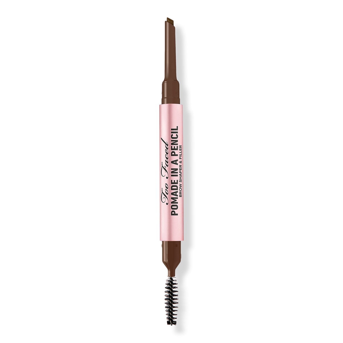 Too Faced Pomade in a Pencil Brow Shaper & Filler, Dark Brown, 0.006 oz