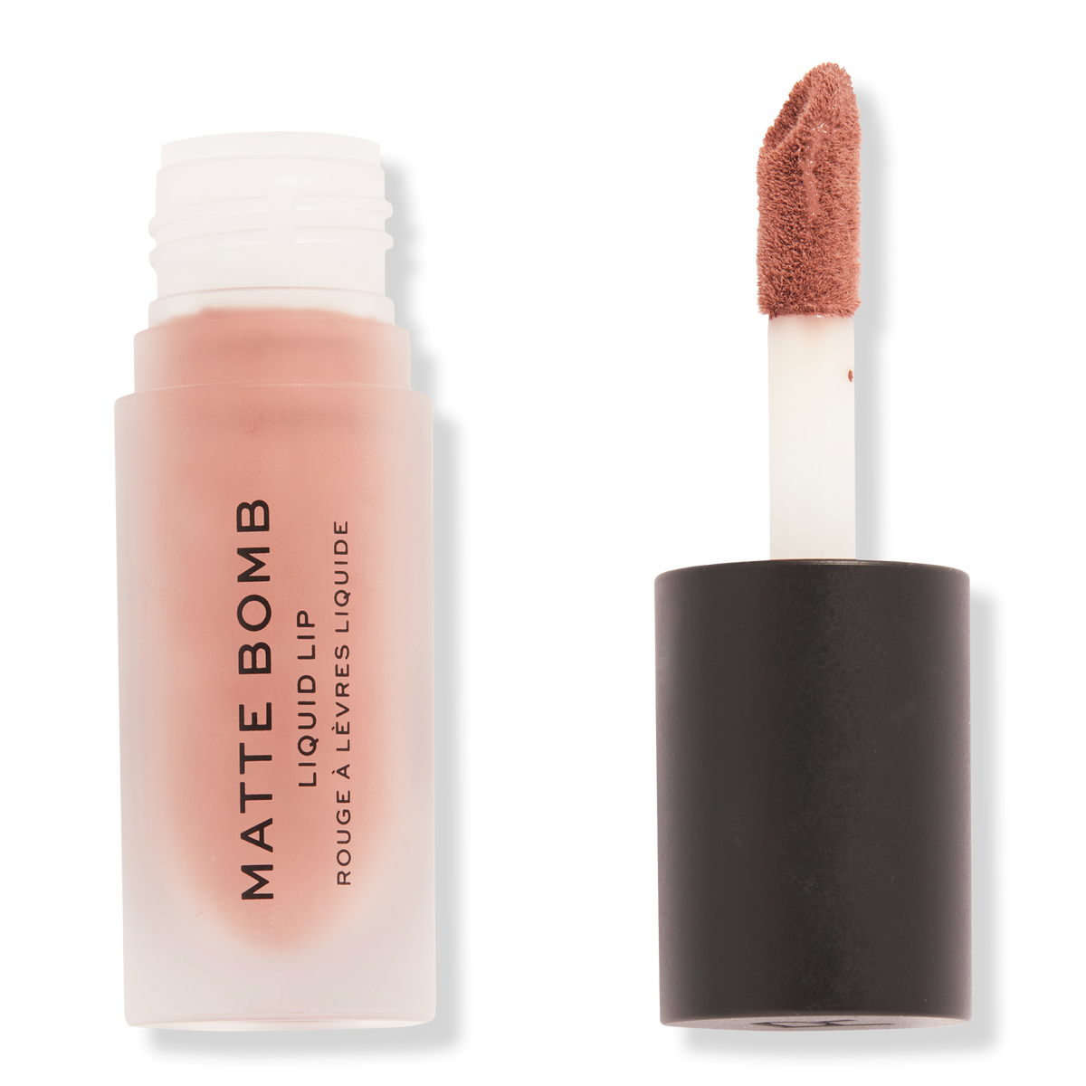 Makeup Revolution Matte Bomb Lipgloss, Delicate Brown, 0.16 oz