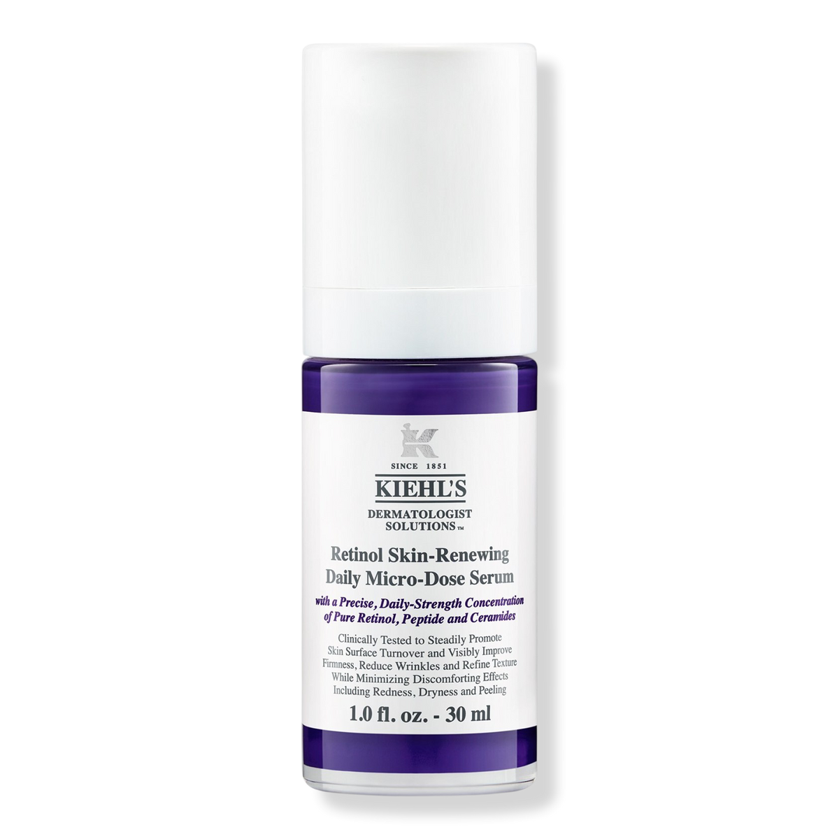 Kiehl's Since 1851 Micro-Dose Anti-Aging Retinol Serum with Ceramides and Peptide, 1 oz