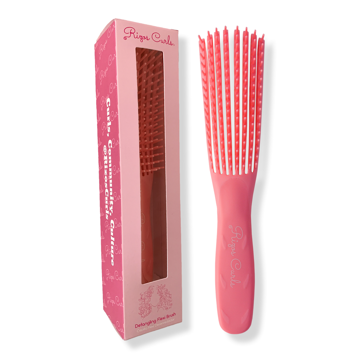 Rizos Curls Pink Detangling Flexi Brush