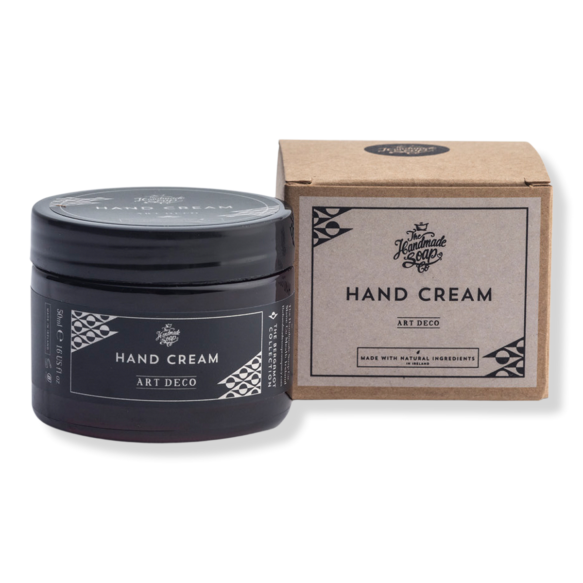 The Handmade Soap Co. Bergamot & Eucalyptus Art Deco Hand Cream, 1.69 oz