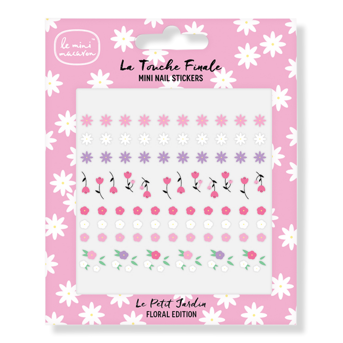 Le Mini Macaron Mini Nail Stickers, Le Petit Jardin Floral Edition