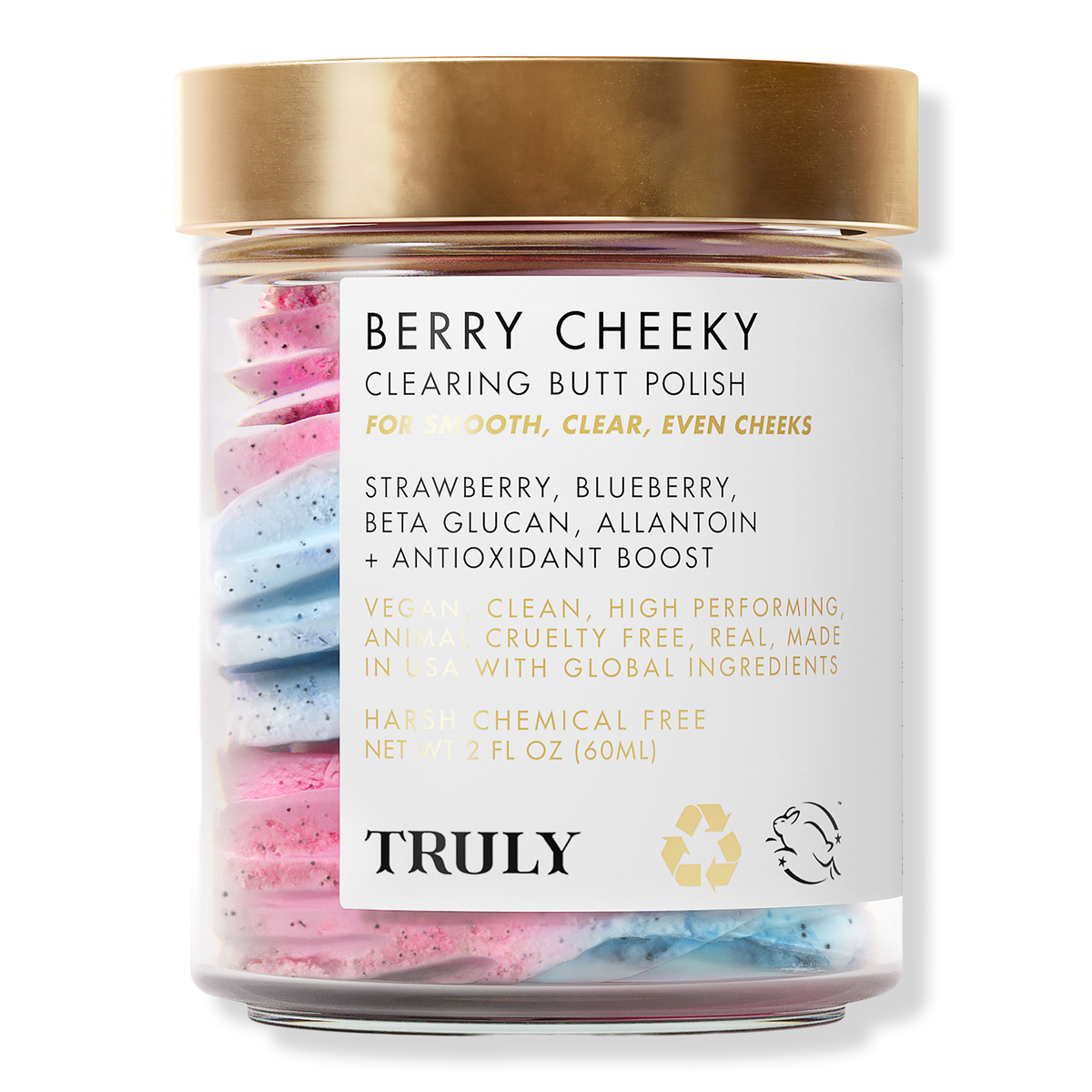 Truly Berry Cheeky Clearing Butt Polish, 2 oz