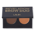 LAMIK Beauty Revelation Brow Duo Augenbrauenpuder und -creme, Dark Brown/Excellence, 0.13 oz