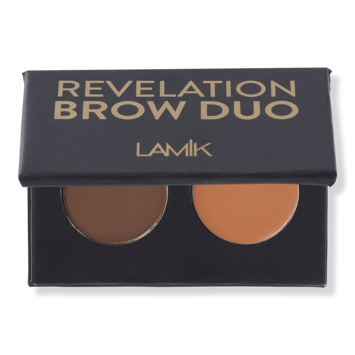 LAMIK Beauty Revelation Brow Duo Augenbrauenpuder und -creme, Dark Brown/Excellence, 0.13 oz