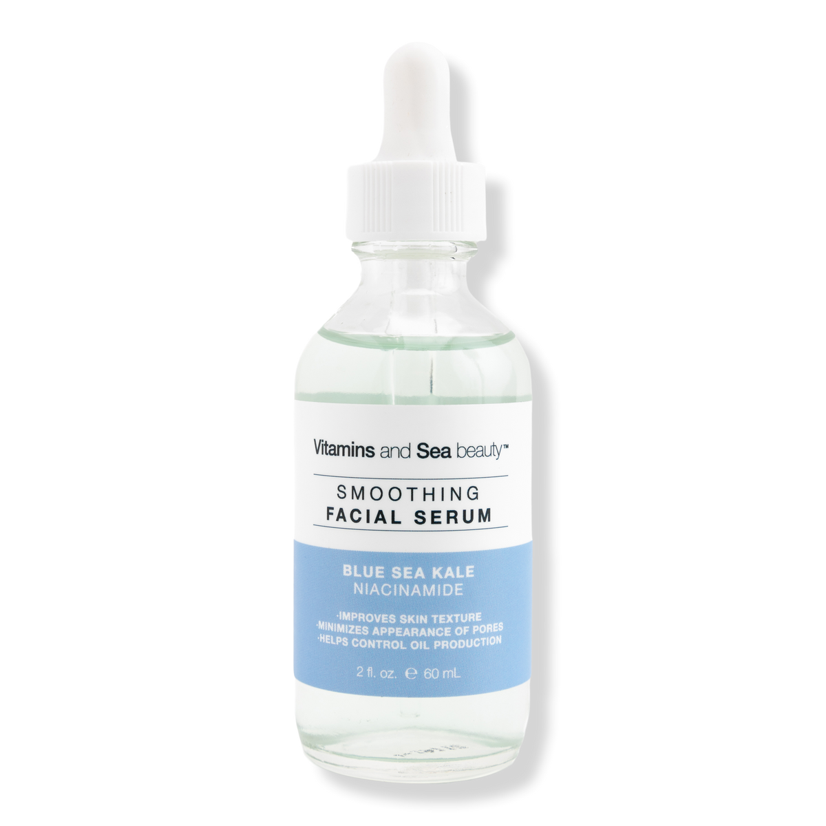 VitaminSea.beauty Blue Sea Kale & Niacinamide Smoothing Facial Serum, 2 oz