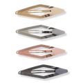 Scünci Elite Mixed Metal Snap Clips, 4 ea