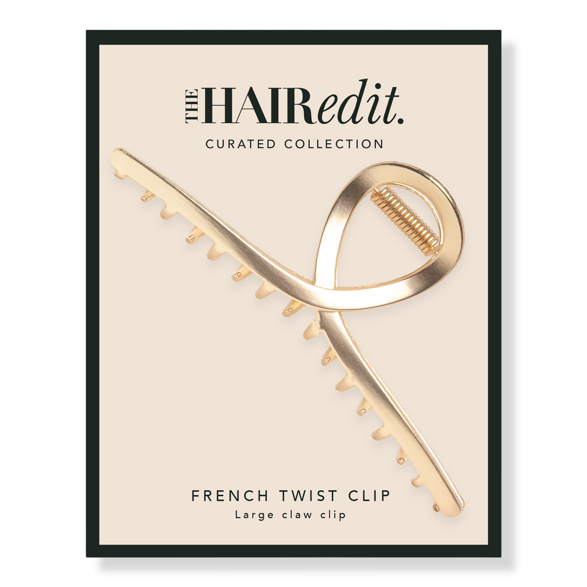 The Hair Edit Gold French Twist Claw Clip