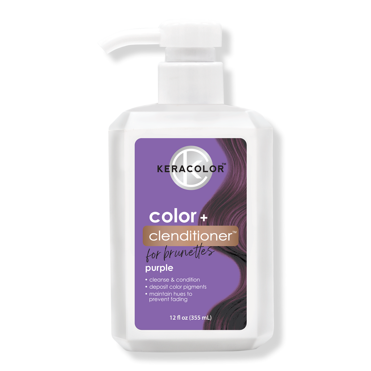 Keracolor Color + Clenditioner für Brünette, Purple, 12 oz