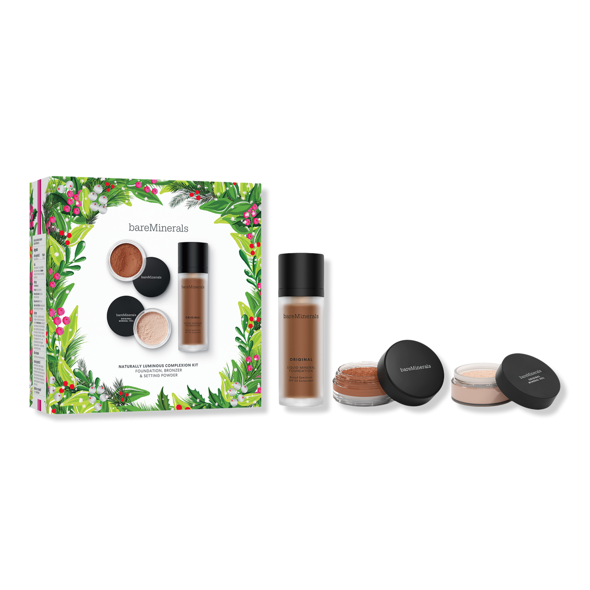 bareMinerals Naturally Luminous Complexion Kit, Deepest Deep, 1.12 oz
