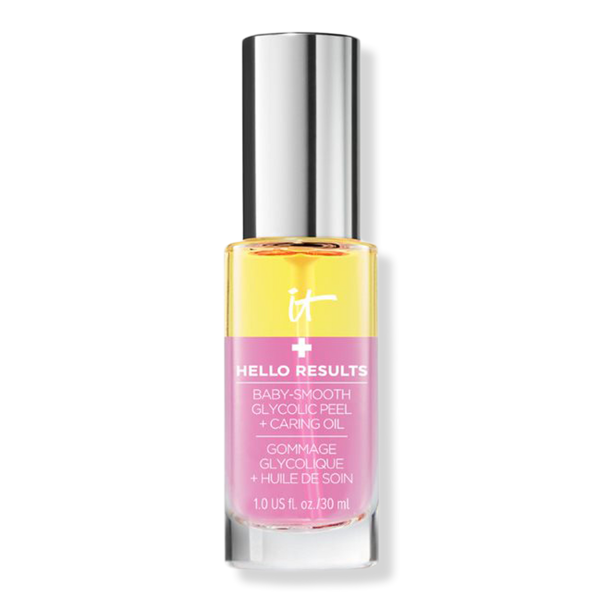 IT Cosmetics Hello Results Baby-Smooth Glycolic Acid Peel + Caring Oil, 1 oz